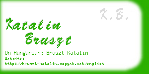 katalin bruszt business card